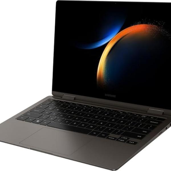 Samsung Galaxy Book3 360 2-in-1 Business Laptop, 2025, 13.3" 1920x1080, Touchscreen, Intel-12 Core i7-1360P, 16GB LPDDR4, 512GB SSD, Win11 Home, Backlit KB, Wi-Fi 6E, BT 5.1, 1080p FHD Camera, Gray