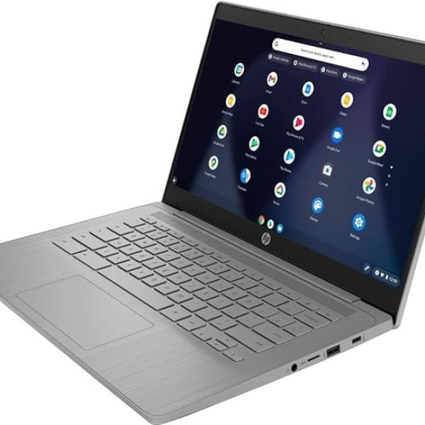 HP 2023 Newest Chromebook Laptop, 14 Inch Display, Intel Celeron N4120 Processor, 4GB RAM, 64GB eMMC, Intel UHD Graphics 600,
