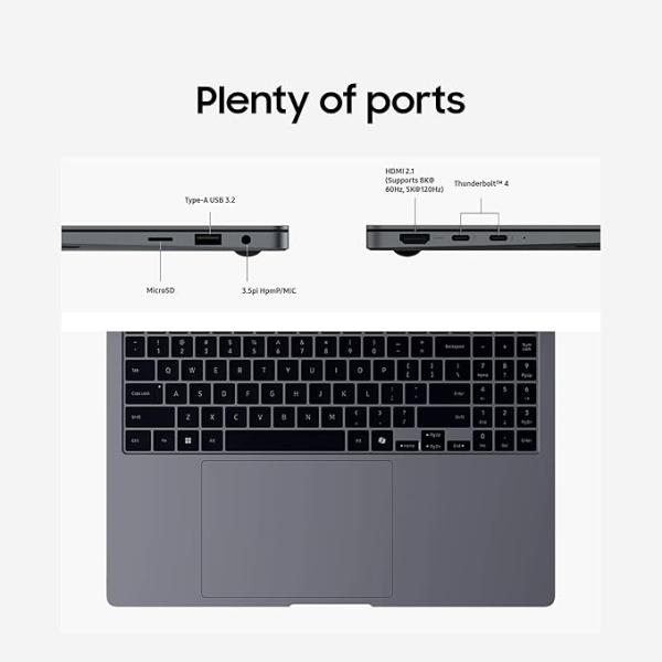 SAMSUNG 14" Galaxy Book4 Pro Business Laptop, Wi-Fi PC Computer, Windows 11 PRO, Intel Core 7 Ultra 155H / 32GB / 1TB, 3K AMOLED Touchscreen, 2024 Model, NP944XGK-KG4US, Moonstone Gray