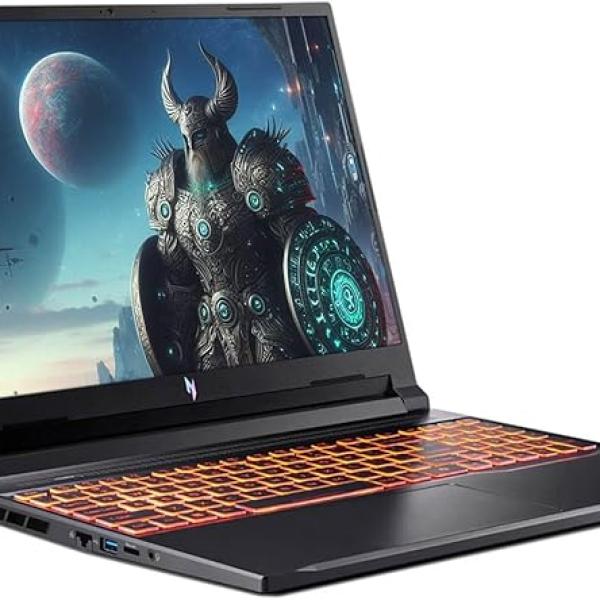 Acer Nitro V 16 AI WUXGA IPS 180Hz Gaming Laptop AI PC, AMD Ryzen 5 240 Processor, 16GB RAM, 512GB SSD, NVIDIA® GeForce RTX™ 5050 8GB GDDR7 Graphics, Windows 11,English Keyboard, Obsidian Black