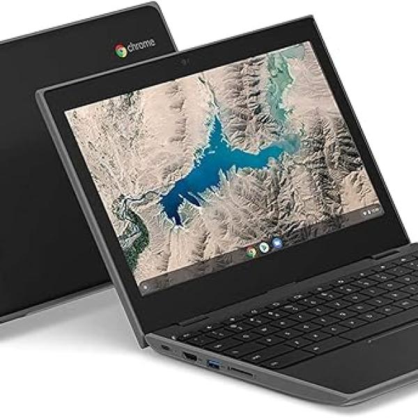 Lenovo (Refurbished) 2022 100E 11.6" HD Rugged&Spill Resistant Chromebook 2ND Gen Laptop, MT8173 CPU, 4GB LPDDR3 RAM, 32GB eMMC TLC SSD, 720P HD Camera, Black, Chrome OS