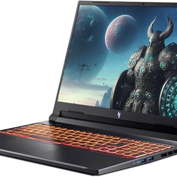 Acer Nitro V 16 AI WUXGA IPS 180Hz Gaming Laptop AI PC, AMD Ryzen 5 240 Processor, 16GB RAM, 512GB SSD, NVIDIA® GeForce RTX™ 5050 8GB GDDR7 Graphics, Windows 11,English Keyboard, Obsidian Black