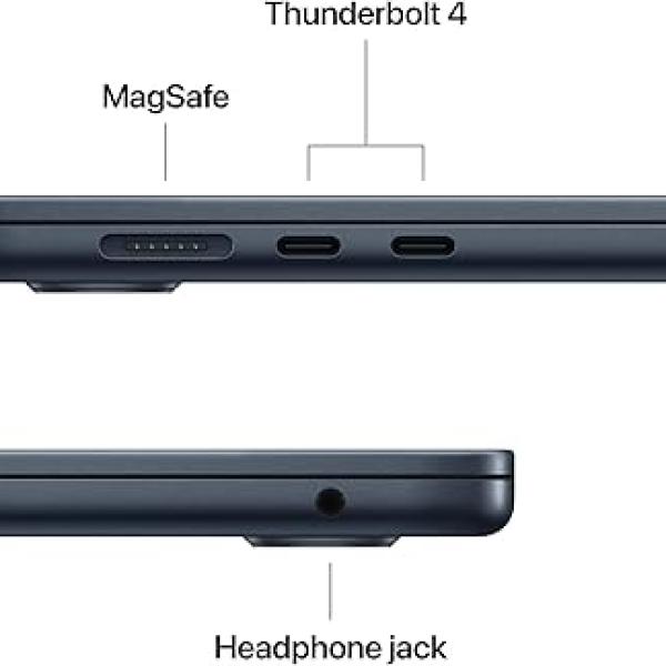 Apple 2025 MacBook Air (15-inch, Apple M4 chip with 10-core CPU and 10-core GPU, 16GB Unified Memory, 256GB) - Midnight;English
