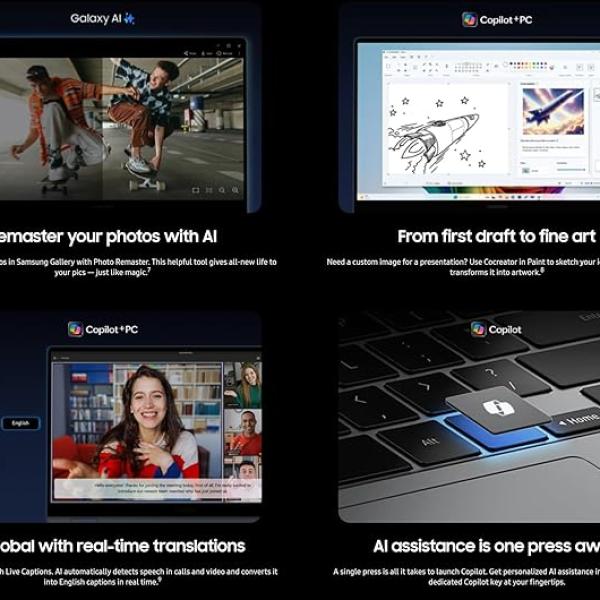 Samsung Galaxy Book4 Pro 360 2-in-1 Laptop, 16" 3K AMOLED Touchscreen, Intel Core Ultra 7 155H, 120Hz, 21H Battery, AI Power with Copilot, w/Pen (16GB RAM | 2TB PCIe SSD)