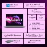 ENOVO IdeaPad Slim 3 Home Business AI COPILOT, Intel 8-Core i5-13420H (Beat i7-1355U), 16GB DDR5 RAM, 512GB PCIe SSD, 15" FHD+, WiFi 6, Luna Grey, Windows 11 Pro