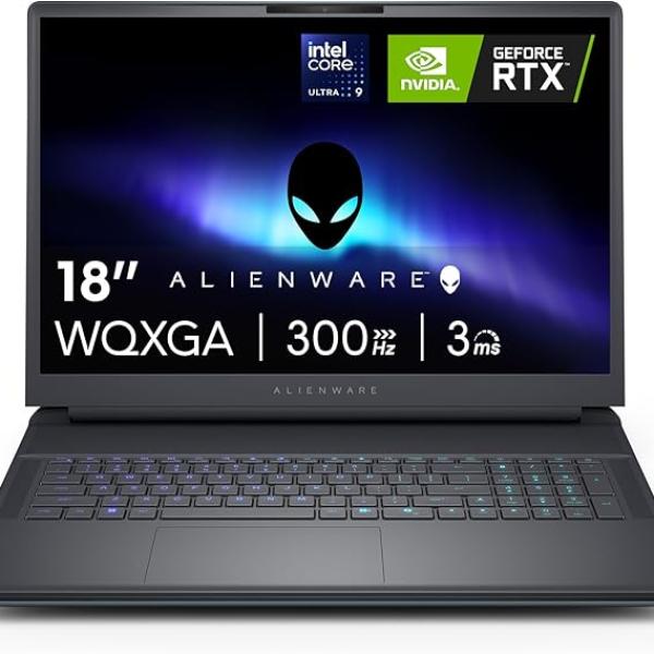 Alienware 18 Area-51 Gaming Laptop AA18250-18-inch QHD+ 300Hz 3ms Display, Intel Core Ultra 9-275HX, 32GB DDR5 RAM, 1TB SSD, NVIDIA GeForce RTX 5070, Windows 11 Home, Onsite Service - Liquid Teal