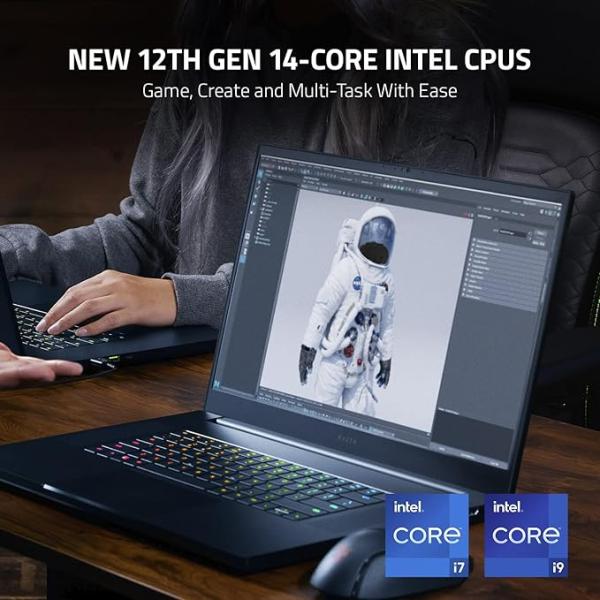 Razer Blade 17 Gaming Laptop: NVIDIA GeForce RTX 3070 Ti - 12th Gen Intel 14-Core i9 CPU - 17.3" QHD 240Hz - 16GB DDR5 RAM - 1TB PCIe SSD - Windows 11 - Chroma RGB - Thunderbolt 4 - SD Card Reader