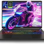 MSI Vector 16 HX AI 400 Gaming Laptop, Intel Ultra 9-275HX, 64 GB DDR5 RAM, 1 TB PCIe SSD, 16" WQXGA (2560x1600) 240Hz Display, Nvidia G-Force RTX 5080, RGB Backlit Keyboard, W11 Pro, Cosmo Gray