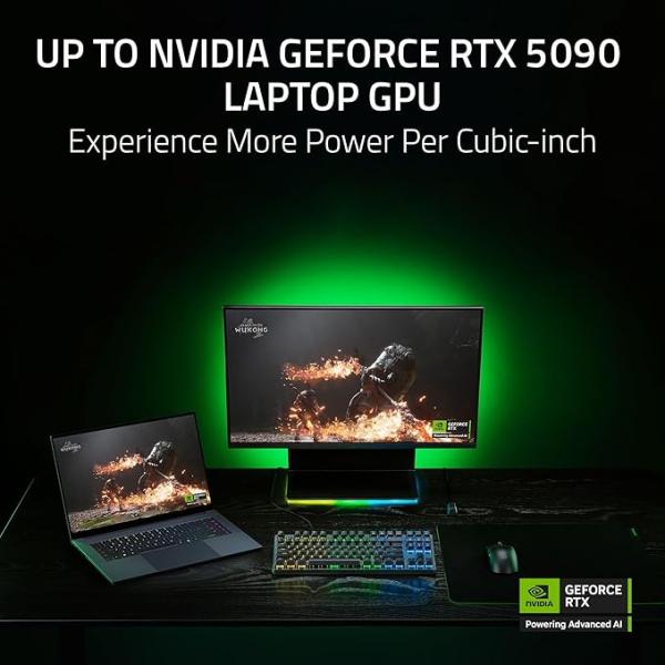 Razer Blade 16 Ultra-thin 16-inch Gaming Laptop: NVIDIA GeForce RTX 5080, AMD Ryzen AI 9 365 Processor, Windows 11 Home, QHD+ 240 Hz OLED, 32 GB LPDDR5X RAM, 1 TB SSD - Black