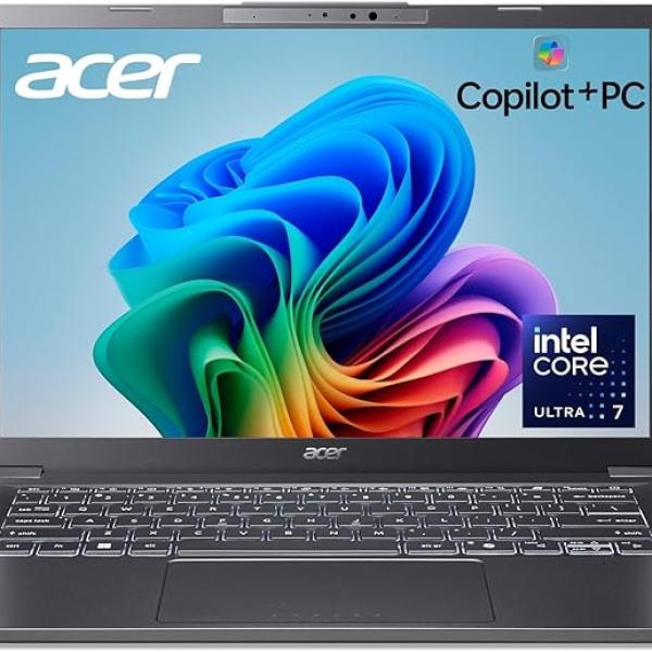 Acer Aspire 14" AI Copilot+ PC - Intel Core Ultra 7 258V – WUXGA IPS Touch screen Display- 32GB RAM -1TB SSD–Intel ARC 140V GPU-Windows 11 Home Backlit English Keyboard–Steel Gray