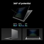 SAMSUNG 15.6" Galaxy Book5 360 Copilot+ PC, AI Business Laptop, Windows 11 Pro, Intel Core Ultra 7 Processor 256V, FHD AMOLED Touchscreen, 16GB/512GB, 2025 Model, NP754QHA-KA2US, Gray