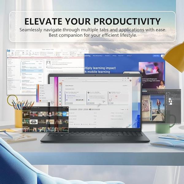 Dell Inspiron 15.6" Touchscreen Laptop - Business & Student Laptop Computer, with 2024 Office Lifetime License & Windows 11 Pro, AMD Ryzen 7 7730U, WVA LED-Backlit FHD Display, 64GB RAM, 2TB SSD