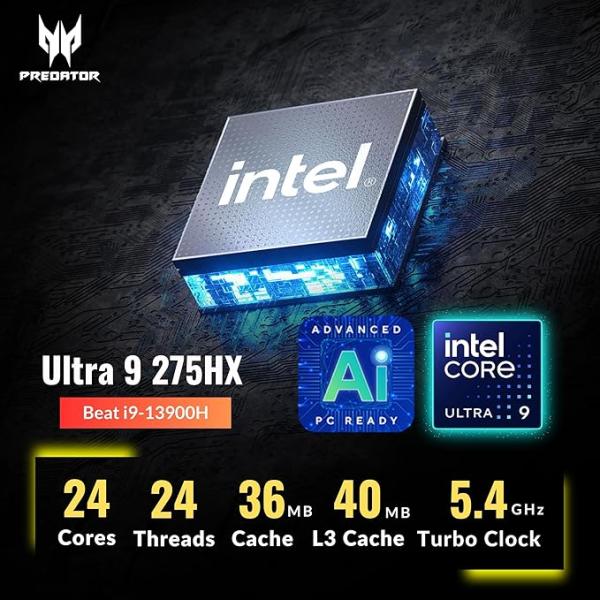 Acer Predator Helios Neo 16S AI PHN16S-71-98RF 2TB	Intel Core Ultra 9 275HX 2.1GHz/16''/2560x1600 IPS 240Hz/32GB/2TB SSD/12GB NVIDIA GeForce RTX 5070 Ti/Win 11 Home