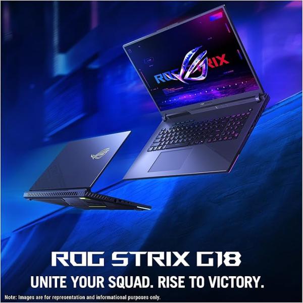 ASUS ROG Strix G18 Gaming Laptop, AMD Ryzen 9-9955HX, 64 GB DDR5 RAM, 1 TB PCIe SSD, 18" 2.5K (2560x1600) 240Hz Display, Nvidia G-Force RTX 5070, 4-Zone RGB Keyboard, W11 Home, Eclipse Gray