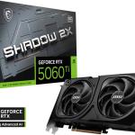 MSI GeForce RTX 5060 Ti 16GB SHADOW 2X OC PLUS Graphics Card