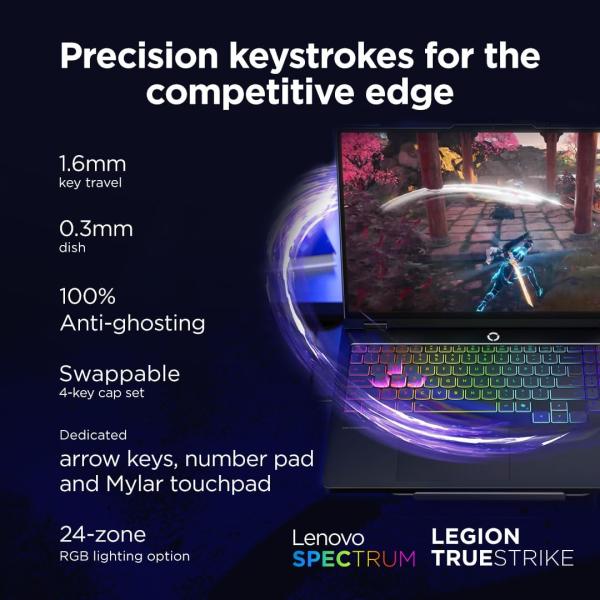 Lenovo Legion Pro 5 16IAX10 | Intel Core Ultra 7 255HX, NVIDIA RTX 5060 8GB, 32GB RAM, 1TB SSD, 16"2560x1600 165Hz OLED Display, Win11 Eclipse Black [83F30020AX]